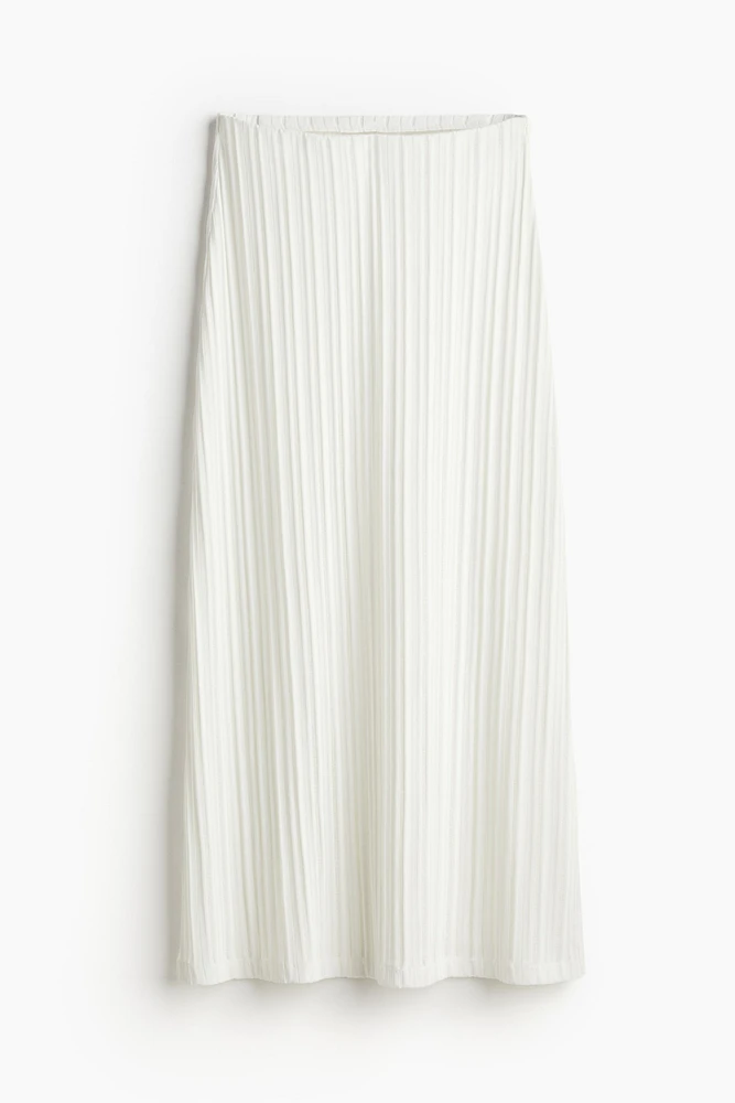 Ladder-stitch-look Knit Skirt