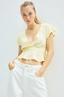 Linen-Blend Blouse