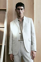Regular-Fit Linen-Blend Jacket