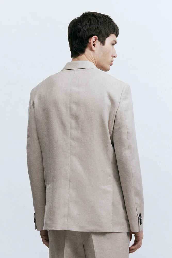 Regular-Fit Wool-Blend Double-Breasted Jacket