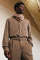 Loose-Fit Satin Shirt
