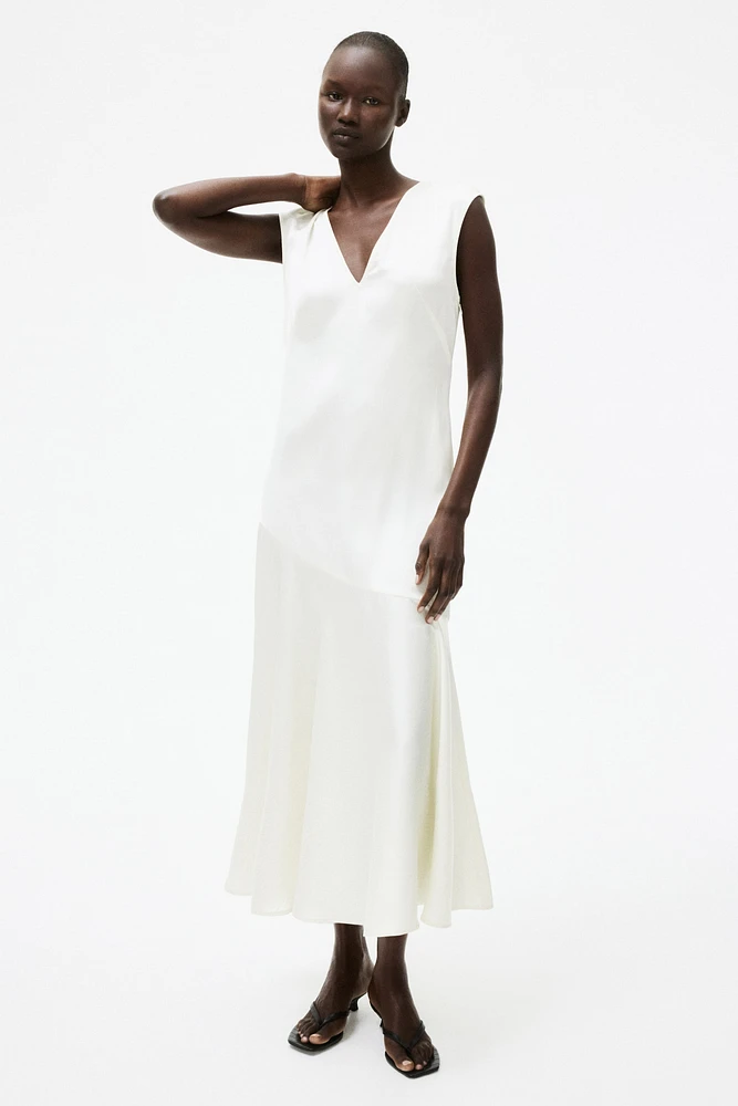 V-Neck Satin Dress
