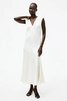 V-Neck Satin Dress