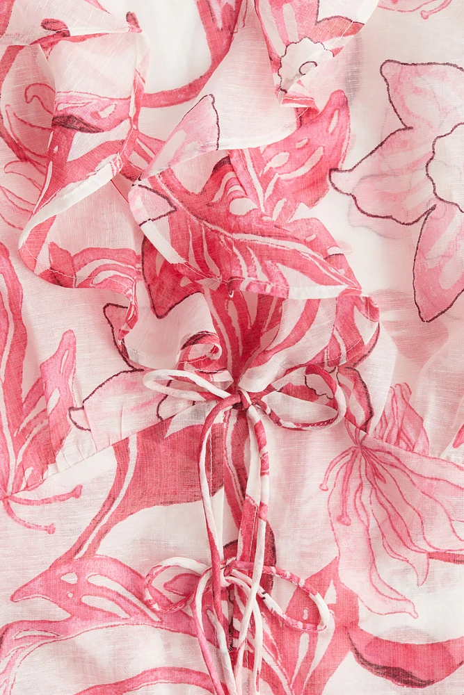 Ruffle-trimmed Blouse