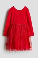 Jersey Dress with Tulle Skirt
