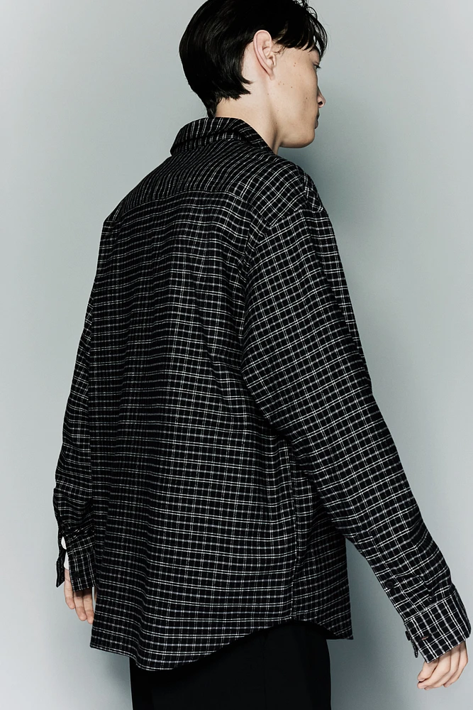 Loose Fit Flannel Shirt