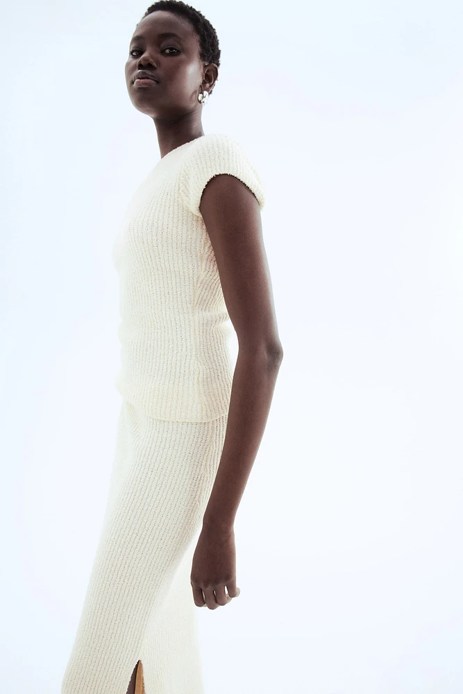 Haut en tricot côtelé