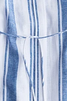 Linen-blend dress