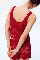 Crochet-Look Beach Tank Top