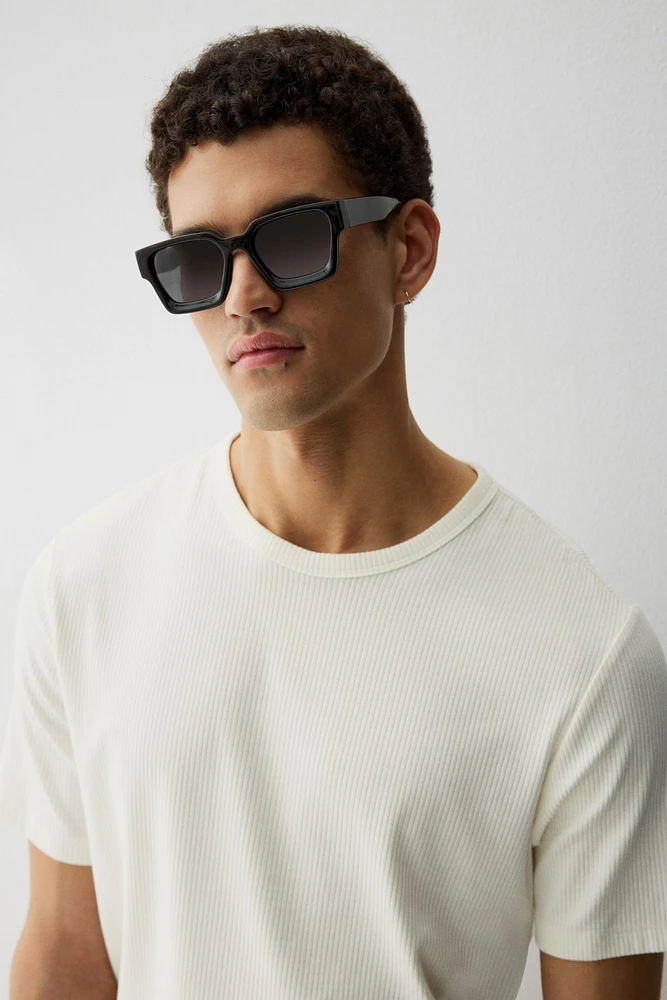 Slim-Fit Ribbed T-Shirt