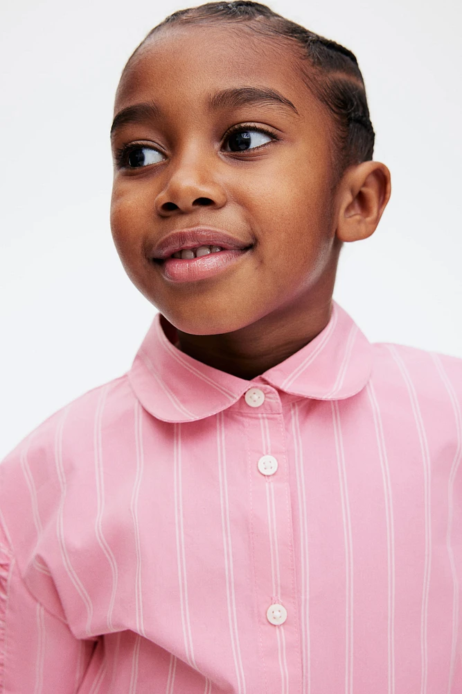 Balloon-Sleeved Cotton Shirt