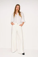 Linen-Blend Blouse
