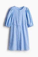 Linen-blend dress
