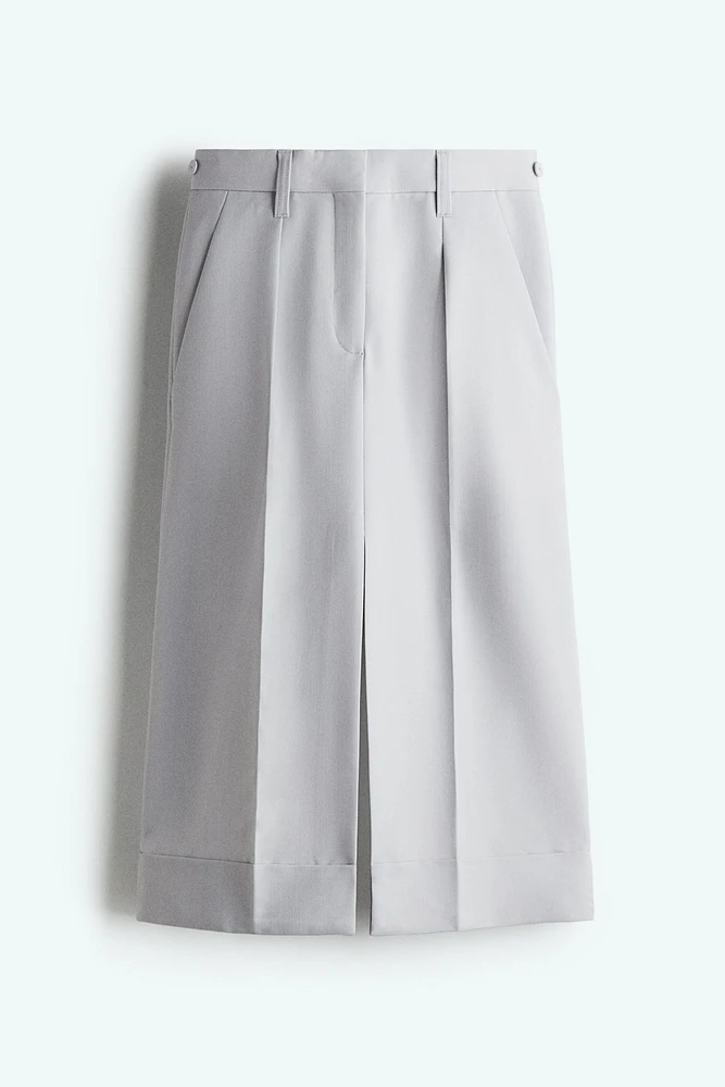 Tailored Wool-Blend Skirt