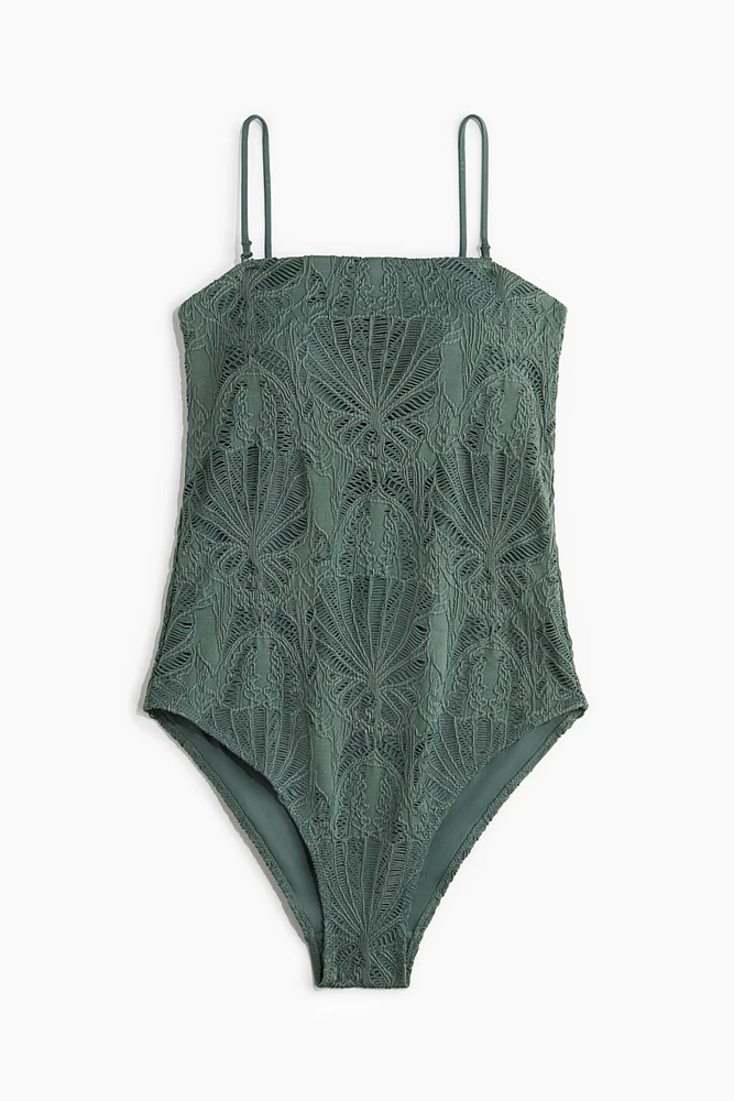 Padded-Cup Bandeau Swimsuit