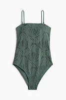 Padded-Cup Bandeau Swimsuit