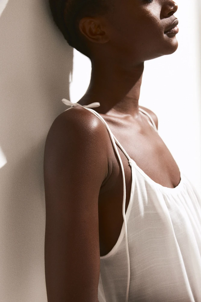 Tie-Shoulder-Strap Beach Dress