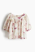Balloon-Sleeved Blouse