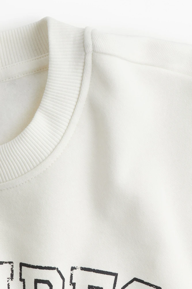 Oversized Motif-Front Sweatshirt