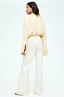 Flared Creased Pants