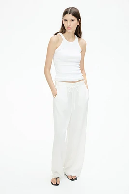Linen-Blend Pants