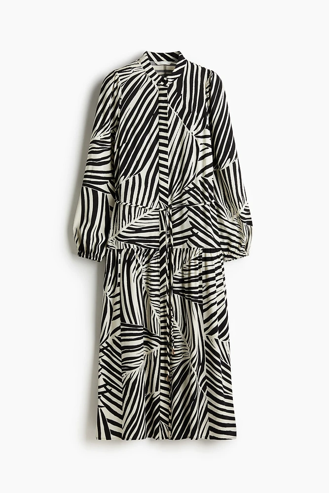 Long Puff-Sleeved Dress