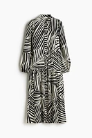 Long Puff-Sleeved Dress
