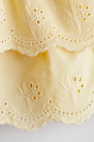 Flounced Cotton Romper Suit