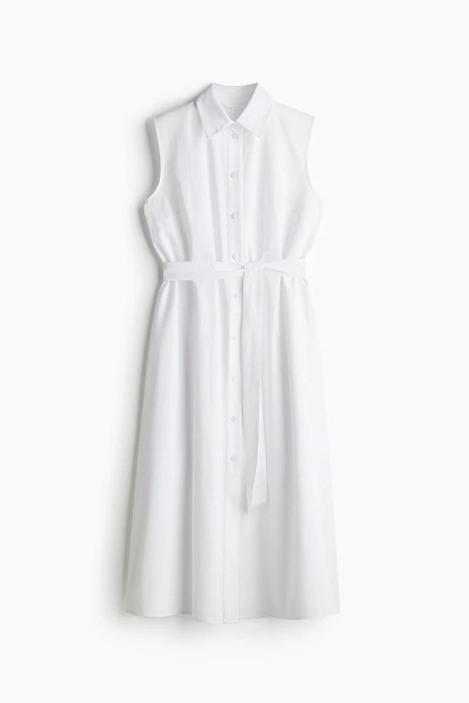 Tie-Belt Shirt Dress