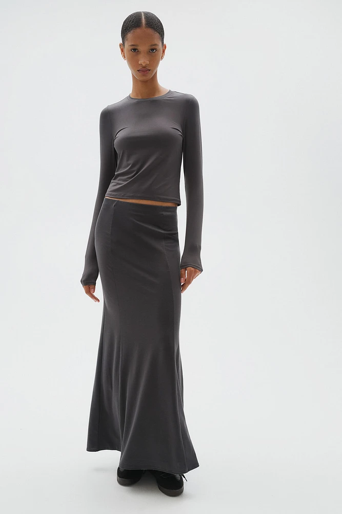 Long-Sleeved Microfiber Top