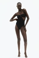 Padded-Cup High-Leg Swimsuit