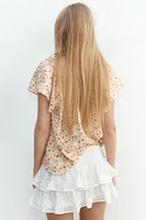 Butterfly-Sleeved Blouse
