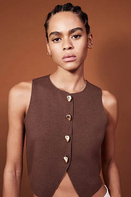 Cropped Jersey Vest