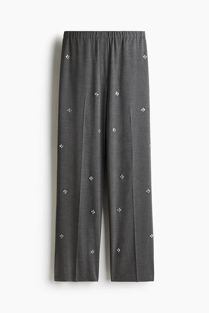 Pantalon orné de strass