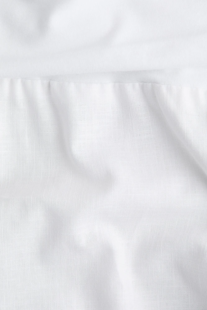 Linen-Blend Yoga-Style Pants