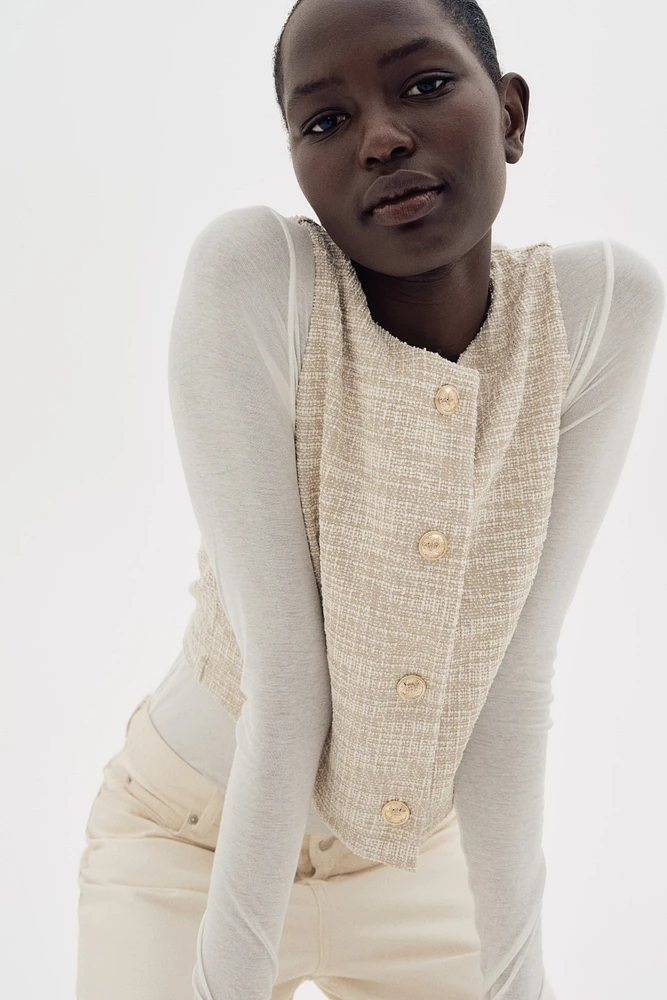 Bouclé Jersey Vest