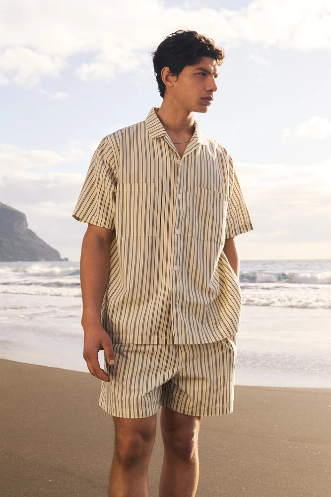 Cotton Pajama Shirt and Shorts