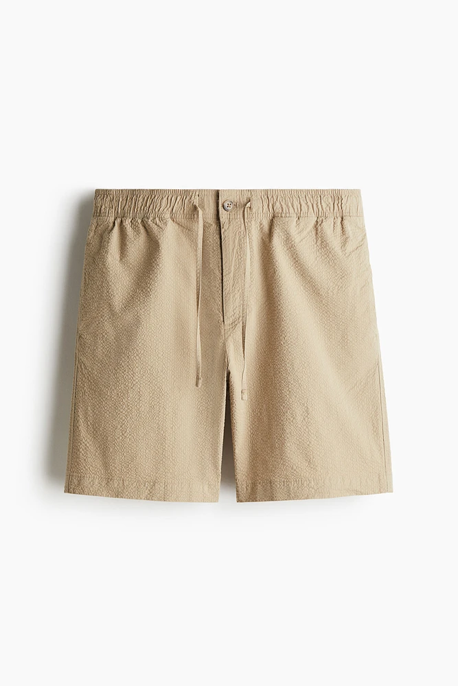 Relaxed-Fit Seersucker Shorts