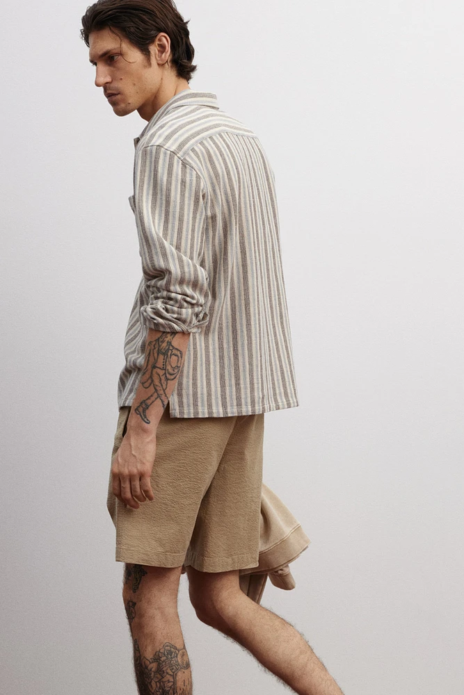 Relaxed-Fit Seersucker Shorts