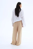 Wide-cut Pull-on Pants