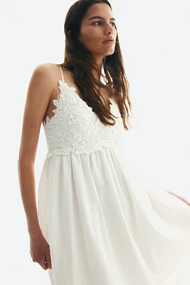 Embroidered-Detail Dress
