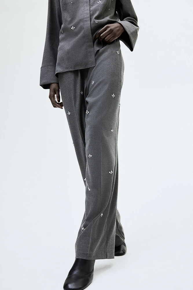Pantalon orné de strass