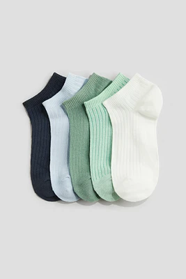 5-Pack Rib-Knit Ankle Socks