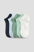 5-Pack Rib-Knit Ankle Socks