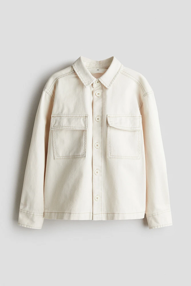 Loose-Fit Twill Overshirt