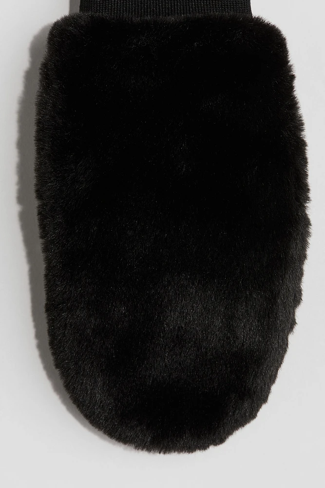 Warm-Lined Fluffy Mittens