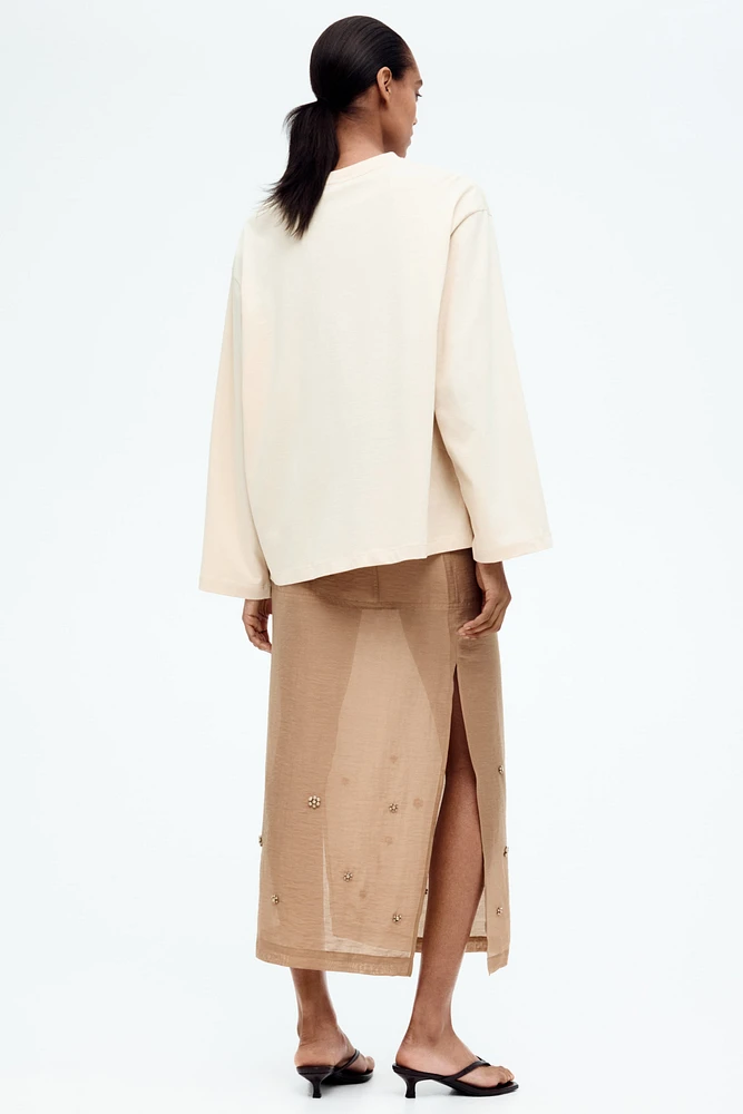 Embellished Sheer Skirt