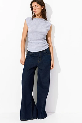 Textured jersey top