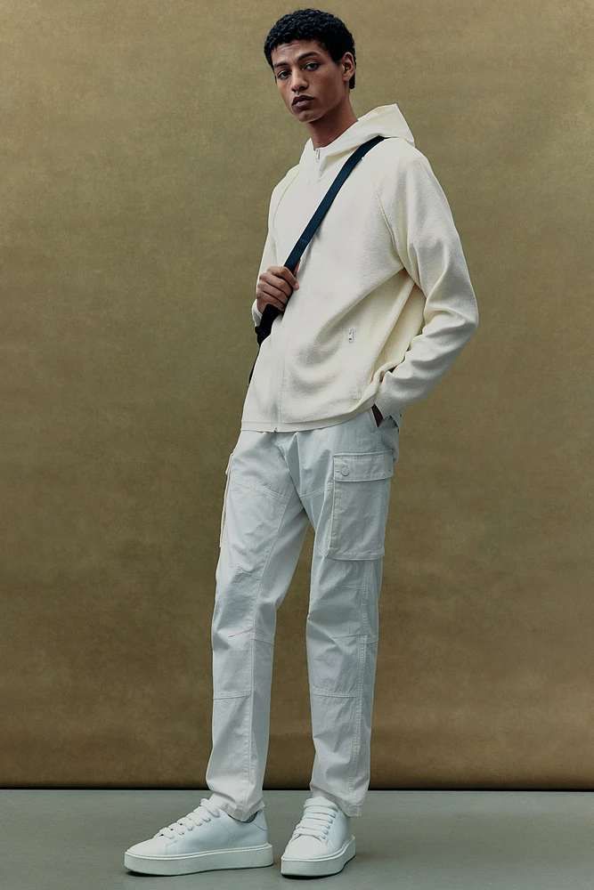Regular-Fit Jersey Hooded Jacket