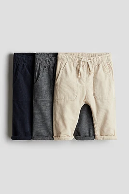 Lot de 3 pantalons en velours côtelé